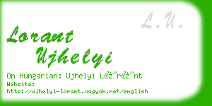 lorant ujhelyi business card
